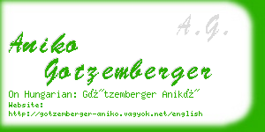 aniko gotzemberger business card